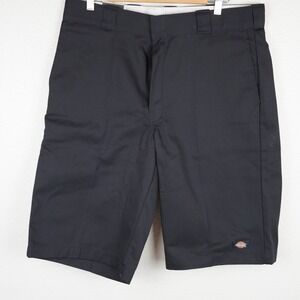 Dickies Work Shorts Mens 36 Black Relaxed Fit 13" Inseam Wrinkle Resistant